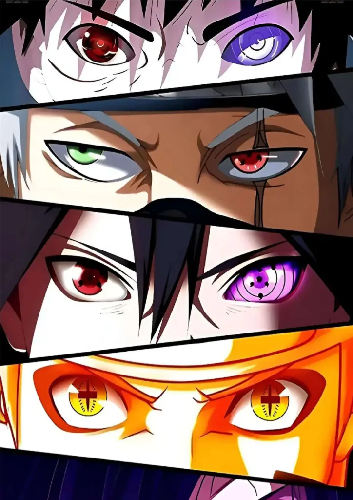 Sasuke Uchiha, Naruto Shippuden (Eternal Mangekyo Sharingan & Rinnegan Eyes) A4 Size Metal Poster 