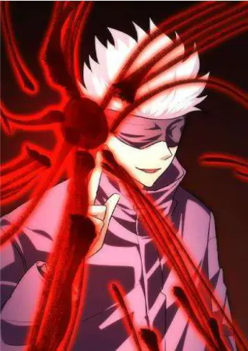 Saturo Gojo's Crimson Domain: Unleashed Power A4 Size Metal Poster