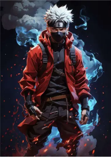 Shadow of the Copy Ninja- Kakashi Hatake A4 Size Metal Poster