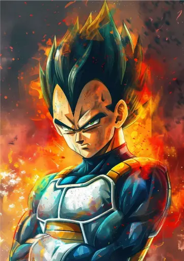 Prince of All Saiyans- Vegeta A4 Size Metal Poster