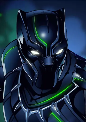  Black Panther-Wakanda’s Fierce Defender A4 Size Metal Poster