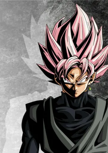 Rose Black Warrior – A4 Size Metal Poster (Dragon Ball Super – Goku Black: Super Saiyan Rose)