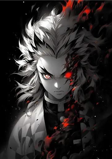 Flame Hashira: Unbreakable Spirit-Kyojuro Rengoku A4 Size Metal Poster