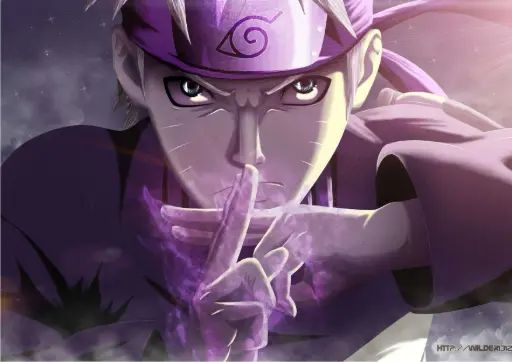 Sasuke Uchiha, Naruto Shippuden (Purple Chidori Look) A4 Size Metal Poster Landscape