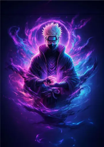 Gojo Satoru, Jujutsu Kaisen (Cosmic Aura Mode) A4 Size Metal Poster 